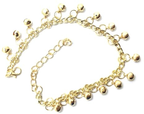 WBDWWTD Bracelets de Cheville réglables pour Femmes, chaîne de Cloche Multicouche, à la Mode, Bijoux de Cheville en Perles pour fête