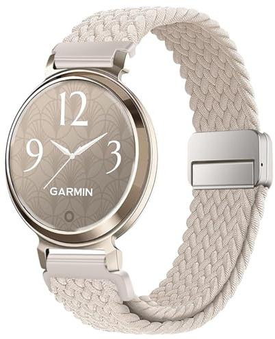 Sundara 14mm nylon sportrem för Garmin Lily 2 Active/Lily 2, unisex magnetiskt flätat justerbart elastiskt armband i nylon Garmin Lily 2 Sport/Lily 2 Classi justerbart ersättningsarmband.