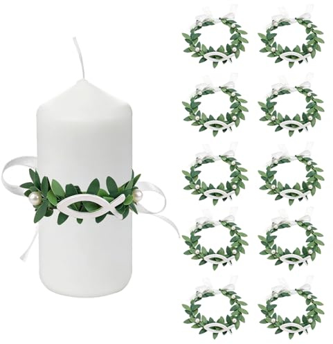 10 Stück Tropfschutz Kommunionkerze, Kerzen Tropfschutz Kommunion 6-10cm, Tropfenfänger Kommunionkerze, Erstkommunion Taufe Hochzeiten Zubehör für Kerze Kommunion Taufe Hochzeit