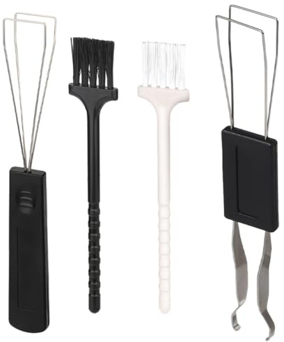 Alipis Kit de Nettoyage Clavier D’Ordinateur avec Extracteur de Touches et Brosse Antistatique Noire et Blanche, Outil Dépoussiérant Polyvalent pour Bureau et PC Portable, Accessoires
