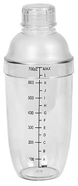Coctelera de plástico, vaso mano for Martini, 500ml/700ml/té con leche, mezclador bebidas for vino, herramienta for Bar(700ml)