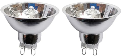 NCC-Licht 2x Halogen Leuchtmittel Reflektor G9 40W Warmweiß 2700K Dimmbar | Halogen Reflektor, stufenlos dimmbar, ideal für Akzent- und Spotbeleuchtung