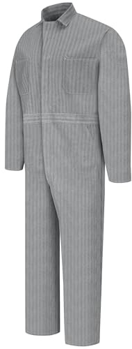Red Kap Men's Snap Front Cotton Coverall, Oversized Fit, Long Sleeve