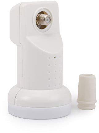 RED OPTICUM LSP-02G LNB Single I Hitze- & kältebeständiger Digital-LNB 1-fach mit nur 0.1dB Rauschmaß inkl. Wetterschutztülle I Full HD - 3D - UHD - 4K Ready I Sat-LNB für 1 Teilnehmer weiß