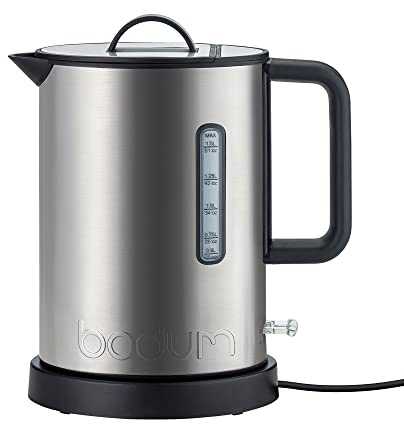 BODUM - 5500-57EURO-2 - IBIS - Elektrischer Wasserkocher - 1,5 Liter - 2020 W - mattes Chrom