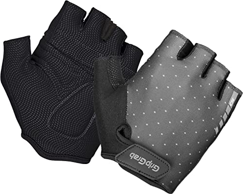 GripGrab Damen Women's Rouleur Frauen Einsteiger Kurzfinger Fahrradhandschuhe Gepolsterte Fingerlose Radsport Handschuhe Kurz, Grau, S