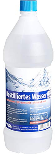 Chemie Wocklum Zubehör Motorradbatterie Destilliertes Wasser 1000 ml, Unisex, Multipurpose, Ganzjährig, klar, 1 Liter