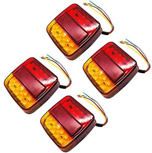 Lemonbest Fanale Posteriore a LED 12V 26 per Caravan, Camion, Rimorchio e Furgone (Pack of 4X)