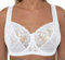 Womens Plus Size Lace Full Coverage Firm Hold Non Padded Underwired Full Cup Bra White