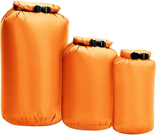 Lixada 3 stycken torrväska 8 l, 40 l och 70 l, vattentät packpåse rulle topp torr påse bärbar torrpåse för paddling, båtfiske, simma, kanotpaddling, forsränning