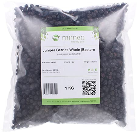 Juniper Berries Whole (Eastern European) - Great for Cooking or Distilling Gin 1kg
