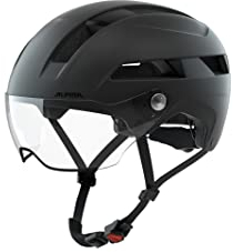 Alpina SOHO Visor - Hochwertiger, Leichter & Individuell Anpassbarer Fahrradhelm Mit Visier Für Erwachsene, Black matt, 51-56 cm