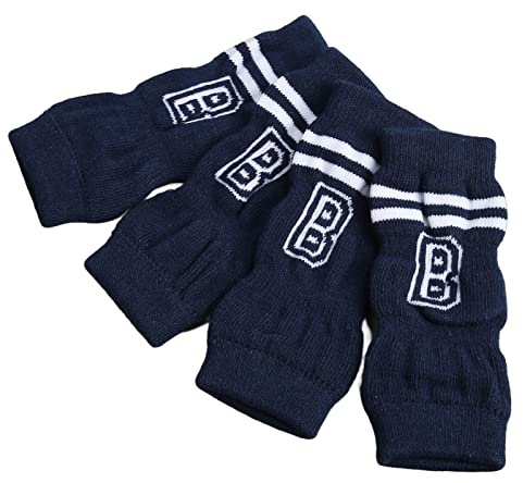 HEEPDD Hund Ellbogenschutz, 4pcs Bequemer elastischer Hund Ellenbogen Protektor Gelenkschutz Schmutziger Widerstand Hundebein-Socken Stilvolle Brief Muster Haustier Ellenbogen Schutzhülle (M)