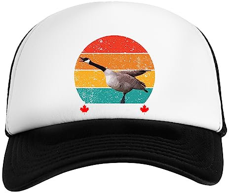 Canadian Cobra Chicken Retro Goose Weiß Schwarz Unisex Kinder Baseball Cap Kids White Black