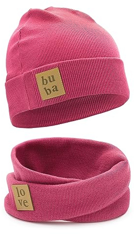 Bubalove - Mütze und Schal Set - Baumwollmütze - Kragen für Baby - Baumwollmütze und Halswärmer - Strickmütze - Mütze und Schals - Kinder Kindermütz