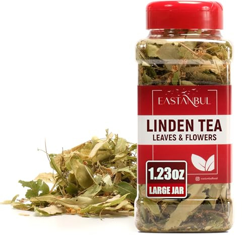 Eastanbul Linden Tea, 1.23oz, Linden Flower Loose Leaf Tea, AKA Te De Tilo, Te De Tila, Ihlamur, 100% Pure, Natural, Vegan, Non GMO, Caffeine Free