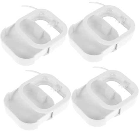 CAXUSD 4pezzi Scatola Organizer Multiuso Per Elastici e Gioielli Custodia Trasparente in Abs e Tpe Portagioie Portatile Per Fermagli Elastici e Accessori Capelli Da Viaggio Bianco