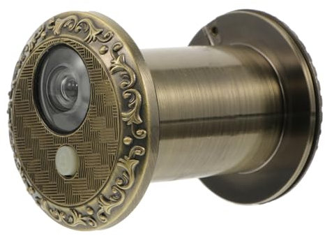 KONTONTY Full Metal Doorbell Cat Eye Combination High Definition Security Door Viewer Cover Zinc Alloy for Home/Hotel