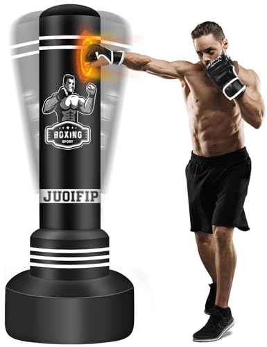 Standing Punching Bag for Adults, 70 Heavy Bag Boxing Bag Inflatable Kickboxing Bag for Men Women Teens, Kicking Bag Boxing Equipment for Training MMA Muaythai Fitness Karate