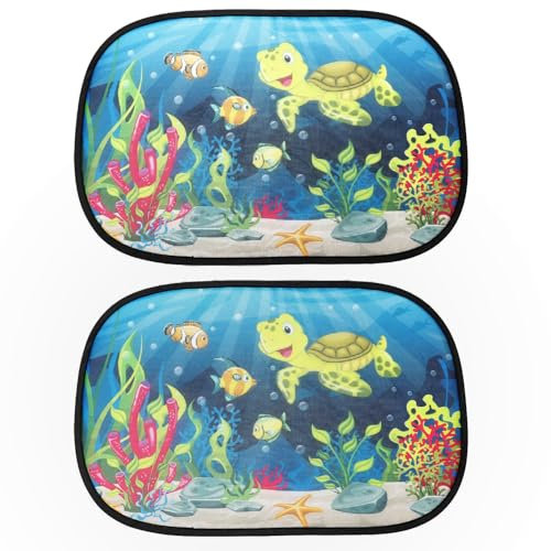 ZMDMAH 2 unidades de protección solar para coche con protección UV, 51 x 31 cm, protección solar para ventana lateral del coche, no requiere ventosas, fijación electrostática