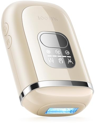 Depiladora Laser para Mujer, Pulsos Duales 78W Potente 22J y Tecn IGBT, Depilación láser con Sapphire Ice 4 °C, Indolora, Eficaz, Permanente, luz pulsada depilacion en Casa para Bikini, Axilas, Viaje