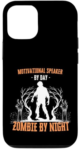 Altoparlante motivazionale di Day Zombie by Night Funny Halloween Custodia per iPhone 12/12 Pro