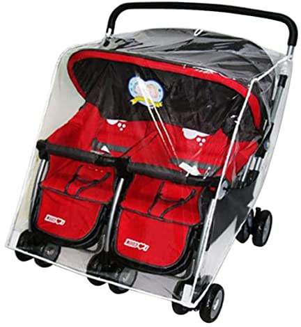 Kinderwagen-Regenschutz, Doppel-Kinderwagen-Regenschutz, Winter- und Side-by-Side-Baby-Moskitonetz für, Zubehör, Dekoration