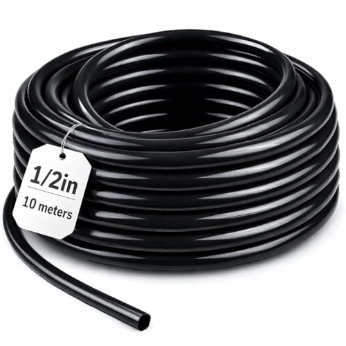 Tesmotor Micro Drip Irrigation Tube, I.D 13mm/O.D 16mm Garde Watering Tube Line for DIY Automatic Irrigation System, Flexible Durable & UV-Proof Irrigation Pipe