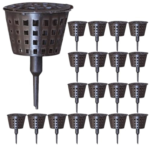 FOMIYES Cestino di Fertilizzazione in Plastica per Bonsai, Set da 30 Pezzi Coperchio, Contenitori per Terriccio Succulento e Orchidee, Utilizzo per Coltivazione Indoor e Giardinaggio