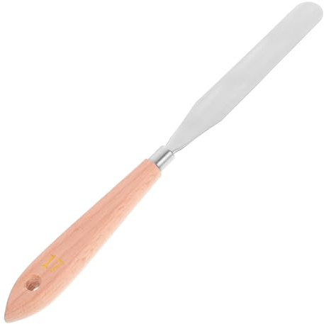 Spatola da Pittura in Legno e Acciaio Inossidabile, Ultrasottile | Impugnatura Ergonomica, Facile da Trasportare, per Artisti Professionisti, Laboratorio Creativo, Studio Artistico