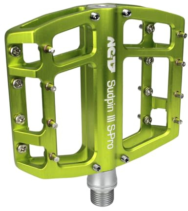 NC-17 Sudpin III S-Pro Aluminium Plattform Pedale | Fahrrad Pedale MTB und BMX | Dirt und Freeridestyle optimiert | Fahrradpedale E-Bike, Citybike 9/16 Zoll | Höhe auf 15mm reduziert inkl. Ersatzpins