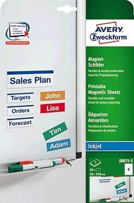 Avery Zweckform InkJetMagnetschilder weiß