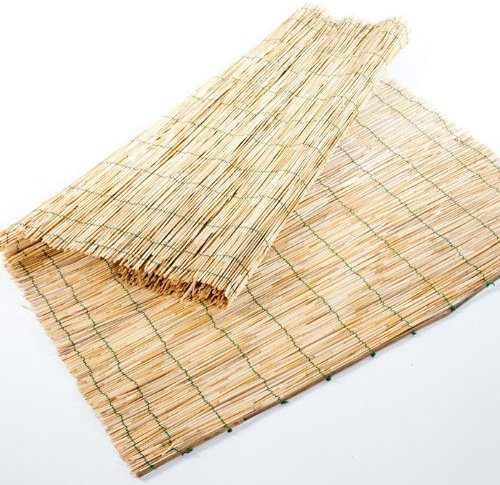 DIKASA Arella Stuoia Cannette Ombra Recinzione Esterno Rilegata in Nylon 200x300cm bambù per recinzioni e Decorazioni