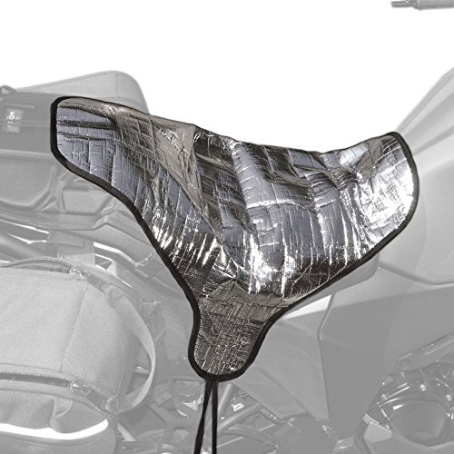 Metier Life Sun Reflective Motorcycle Seat Cover Waterproof and Light Resistant Protection | Heat Resistant Shield for a Cooler Motorbike Seat | Compact with Nylon Drawstring Bag