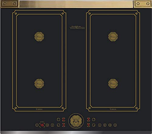Kaiser KCT 6745 FI AD- Plaque de cuisson à induction 60 cm/plaque à induction/plaques métalliques Bronze/vitrocéramique avec 4 plaques à induction QickHeat/plaque de cuisson à induction