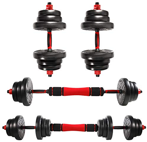 CCLIFE Hanteln Set 2er Kurzhanteln Langhanteln verstellbar Hantelset 20/25/30/40kg professionell Dumbbell mit Verbindungsstahlrohr Gewichten