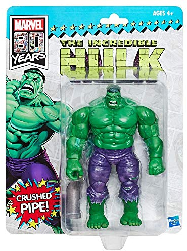 Marvel Hasbro - Vin Green Hulk Figur 18 cm 80's Exclusive Sd Comic Con, Mehrfarbig (HSBE5795E50)