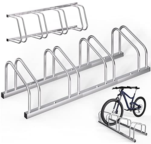 MONZANA® Rastrelliera per Biciclette 4 Posti per Pneumatici 35-60 mm Porta Bici Posteggio per Bicicletta