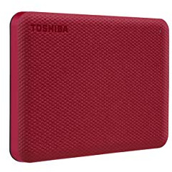 Toshiba Canvio Advance HDTCA10XR3AA - Disco Duro Externo portátil de 1 TB USB 3.0, Color Rojo