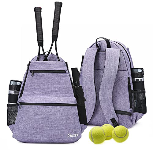 Sucipi Tennis Bag Professional Tennis Backpack for Men and Women Racket Bags with Ventilated Shoe Compartment, Holds 2 Tennis Rackets, Pickleball Paddles