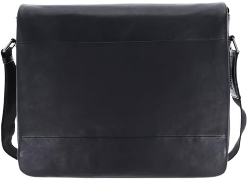 Leonhard Heyden Leder Laptoptasche mit Laptopfach Hamburg Umhängetasche 7077 Schwarz