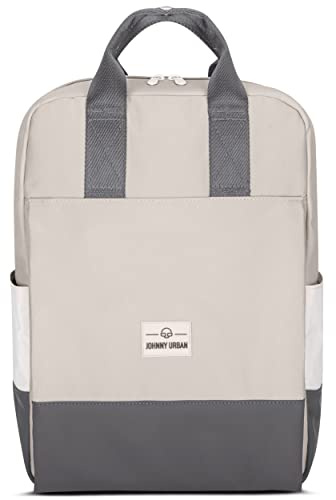 Johnny Urban Rucksack Damen & Herren Sand Grau - Jona Large - Stylischer Tagesrucksack mit Laptopfach für Uni, Business, Schule - Nachhaltig - Wasserabweisend