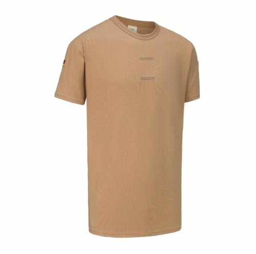 BW Tropen Unterhemd mit Klett und Nationalitätsabzeichen Bundeswehr T-Shirt (as3, Alpha, x_l, Regular, Regular, Coyote)