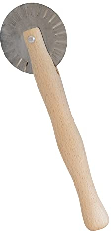 Chinchilla® Rotella per Pasta in Legno di faggio Naturale e Acciaio Inox Made in Germany |Creazioni di Pasta dalla Forma Perfetta, formatrice per impasti | Utensili da Cucina | Robusto e Durevole