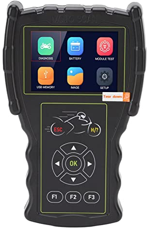 Focket M100 Motorrad-Scanner, USB Multifunktion OBD2-Scanner-Diagnosetool Fehlercodeleser Diagnose-Scan-Tool für Hartford Aeon Sym Kymco PGO, Unterstützt Speicherkarte