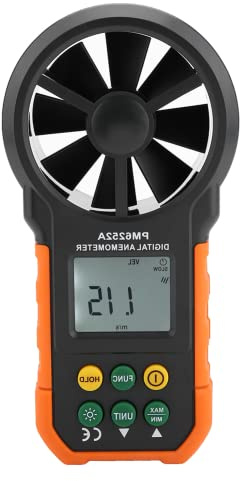 Tragbares Anemometer Wind Pm6252a, Anemometer Peakmeter PM Digitaler Anemometer Geschwindigkeitsmesser Tragbarer Luftvolumentester Winddetektor Messgerät