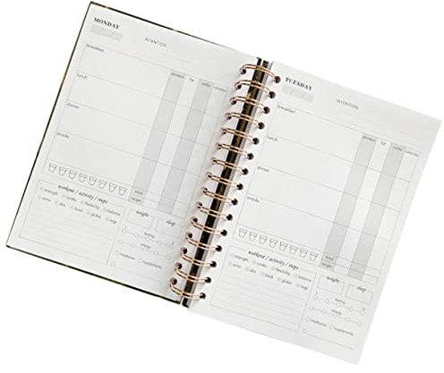 MAGICLULU Notizbuch Für Gesundheitsmanagement Tagesplanungs-notizblock Fitnessplan-notizblock Reise Planungsschreib Zeitmanagement- Diät-trainings