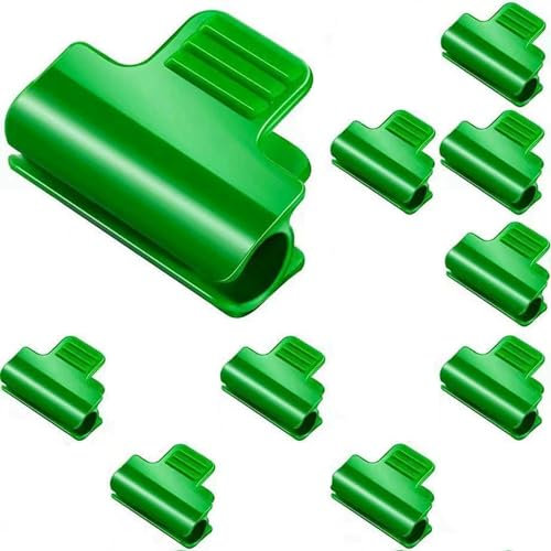 Eleutheromania 10 pezzi clip per piante clip di plastica per serre 8 mm clip per serre clip per piante in lamina per serre telaio (8 mm)