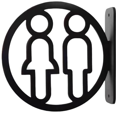 FLCPJGV Panneau de toilette pour hommes ou femmes, Plaque amovible en acrylique, signalisation décorative pour Restaurant, lieu public, hôtel, murs d'immeuble, Mâle et femelle