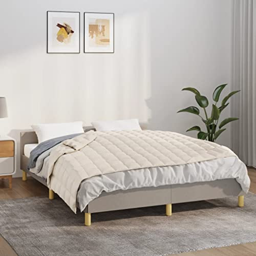 AUUIJKJF Home Items, Gewichtsdecke, Hellcreme, 138 x 200 cm, Einzelbett, 6 kg Stoff, Anzugmöbel